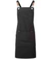 PR182 Premier Clip 'n' Clasp Cross Back Bib Apron Black colour image